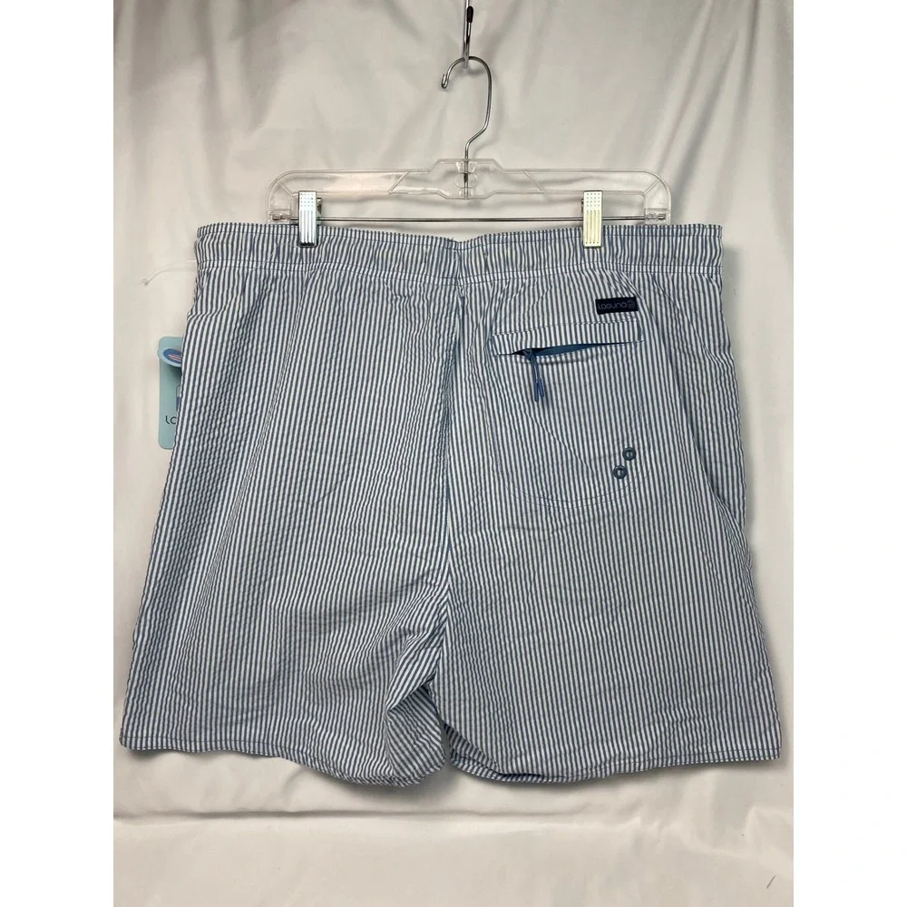 Laguna Swim Trunks Men's‎ XL Blue White Striped Lined Drawstring Shorts NWT